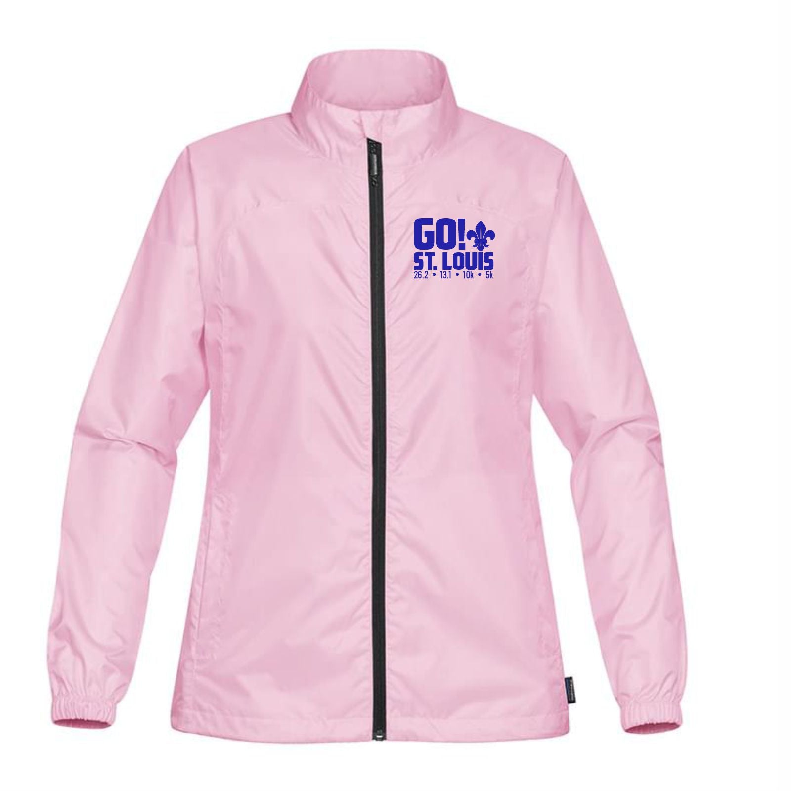 Women's Packable Zip Shell -Pink- Embroidery