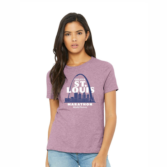 Women's Relaxed Tee -Heather Prism Lilac- Arch