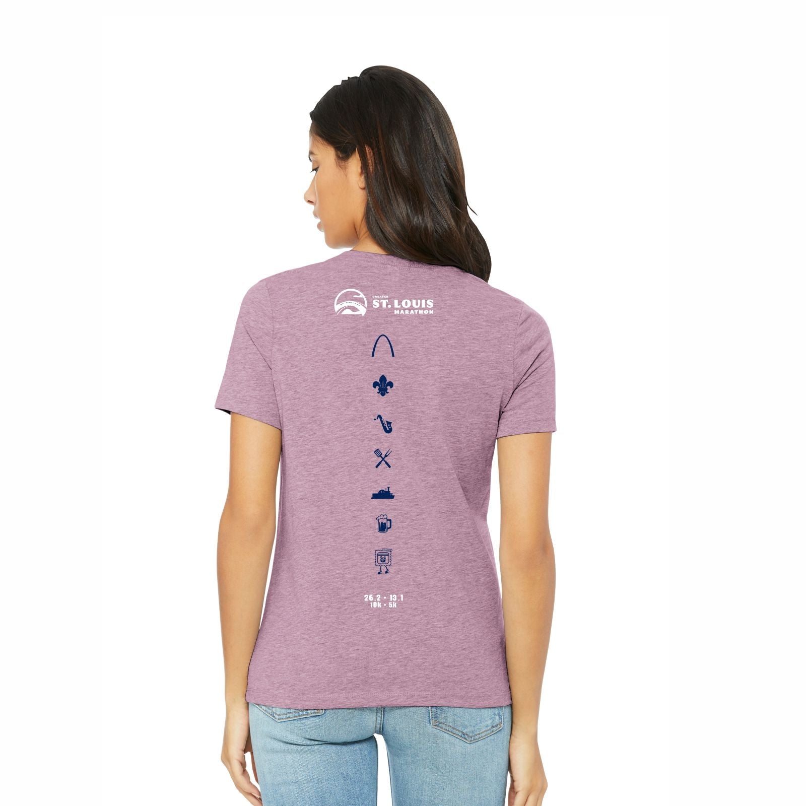 Women's Relaxed Tee -Heather Prism Lilac- Arch